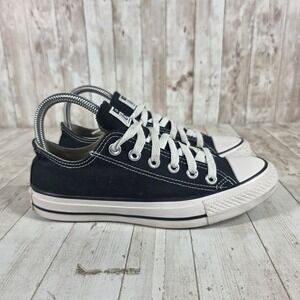 Converse Chuck Taylor All Star Low Top Black Canvas Sneakers M9166 Mens 5 Woms 7